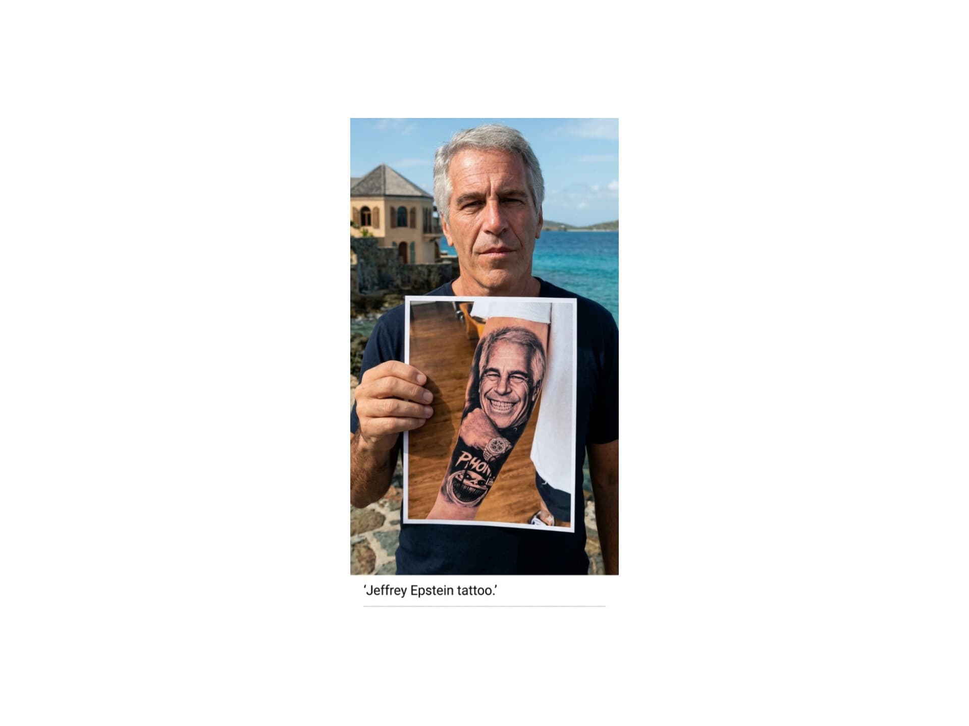 Jeffrey Epstein  Portrait Tattoo