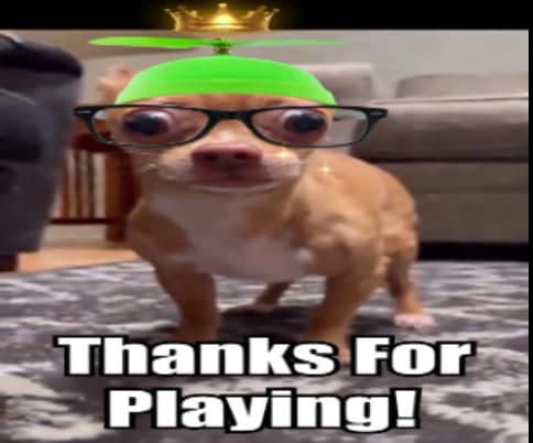 thanks for playing 