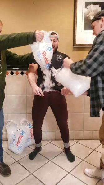TRAY OF ICECUBES IN MY UNDERPANT