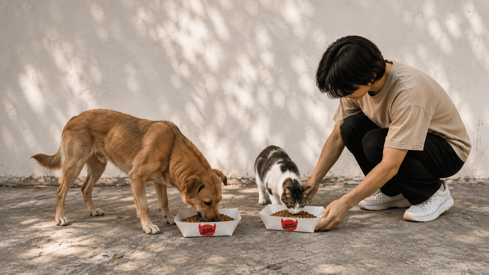 FEED STRAY CATS AND DOGS COURTESY OF DARE MARKET